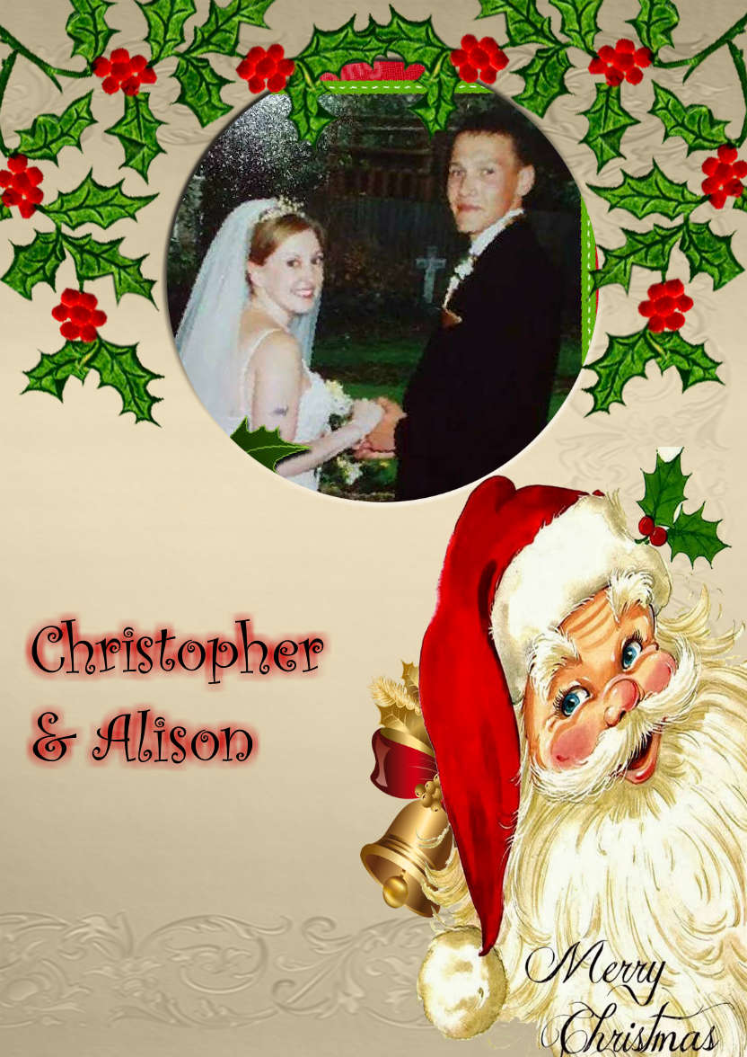 Christmas Photo Card with Santa - card made with Crafty Bob's Card Creator