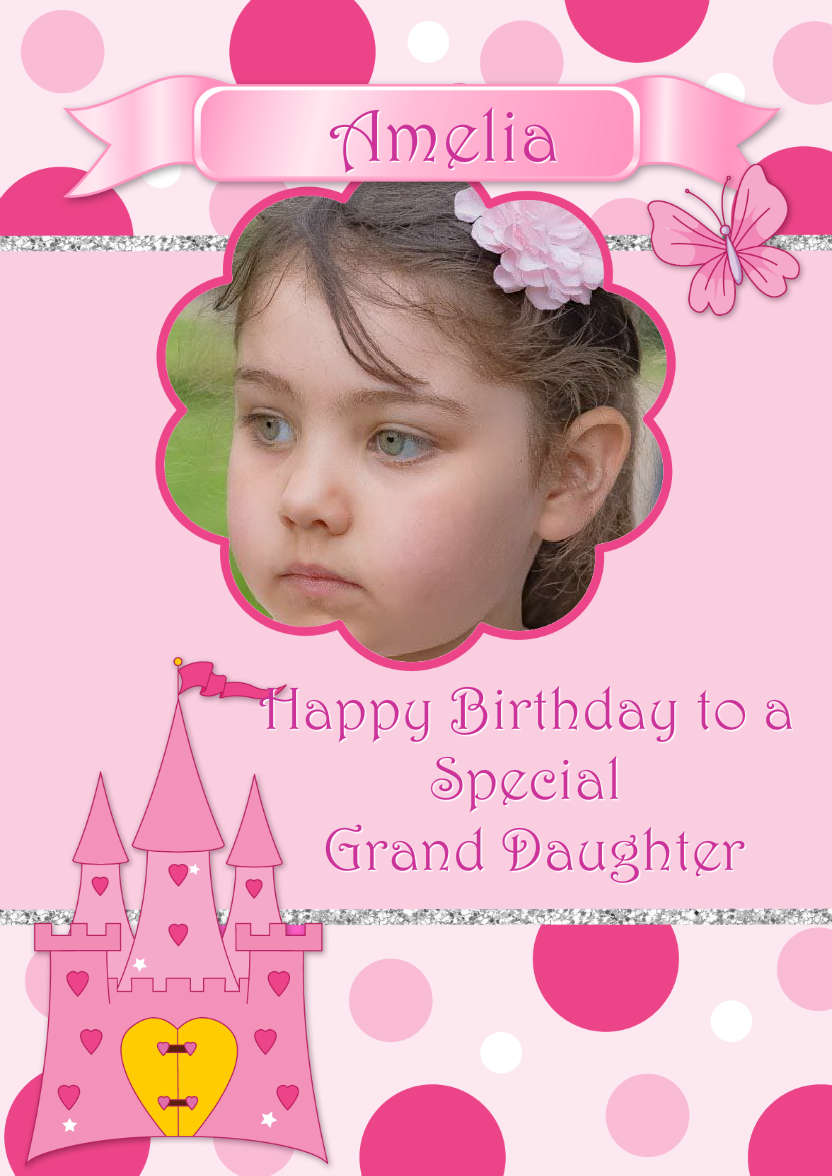 Pretty Princess Photo Card - card made with Crafty Bob's Card Creator
