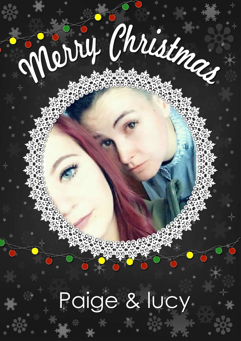 Black Snowflake Frame Christmas Card - card made with Crafty Bob's Card Creator