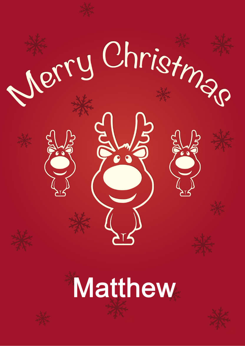 Smiling Reindeer - card made with Crafty Bob's Card Creator