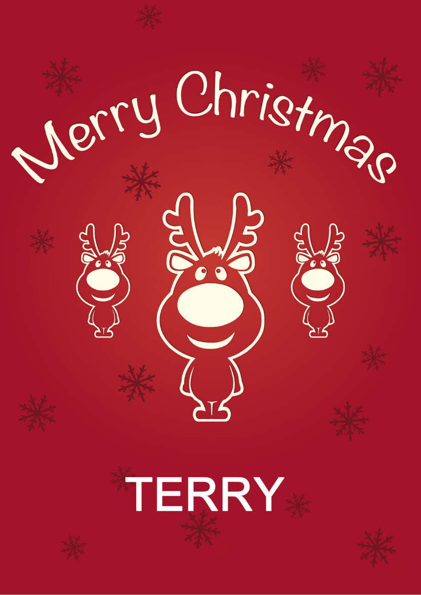 Smiling Reindeer - card made with Crafty Bob's Card Creator