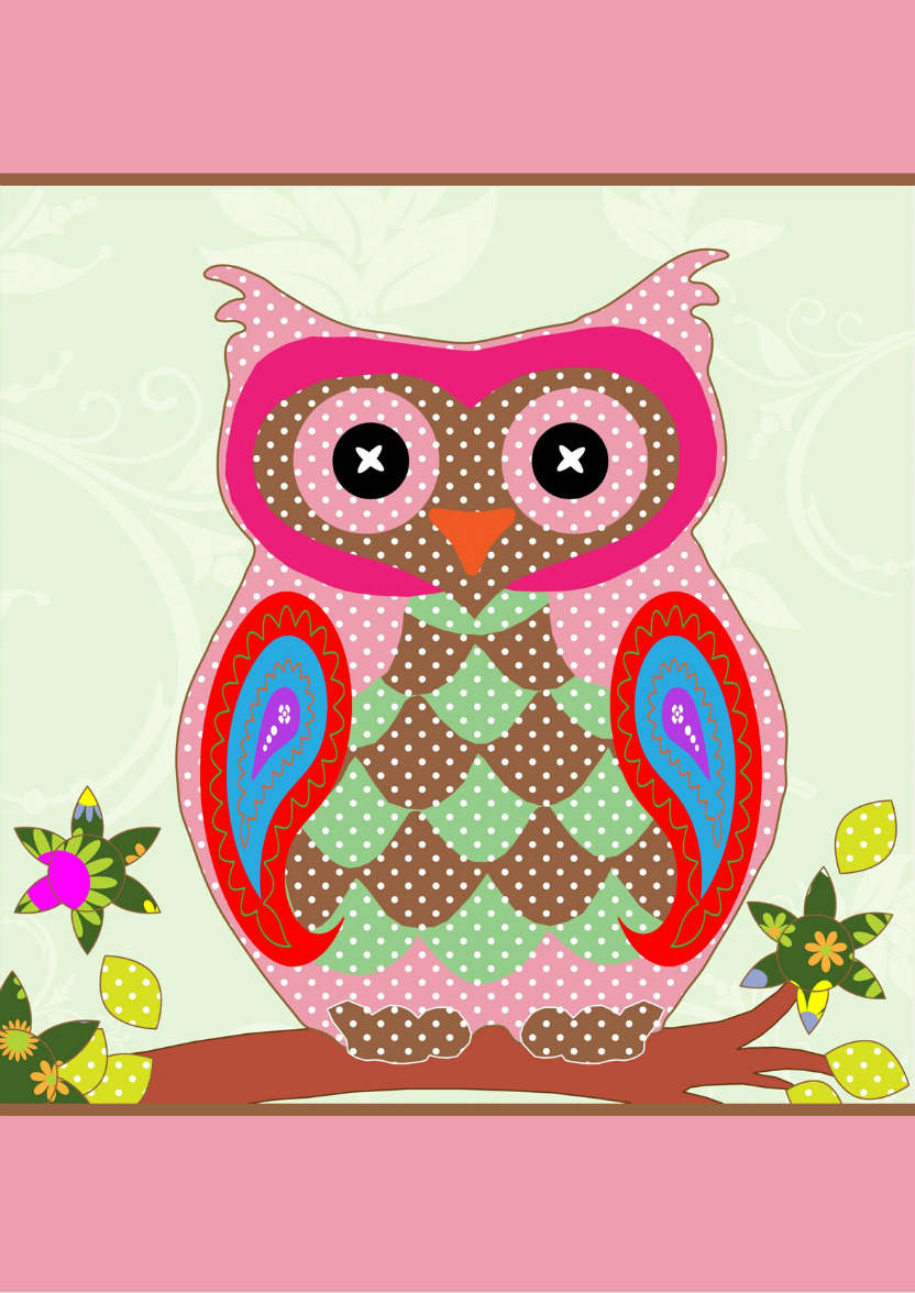 Thank Whoo Owl Card Front - card made with Crafty Bob's Card Creator