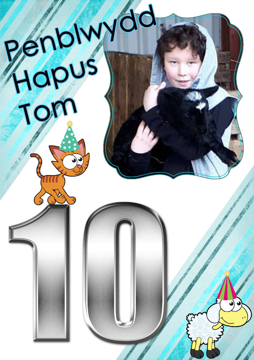 Grunge Stripes Age 10 Birthday Boy - card made with Crafty Bob's Card Creator