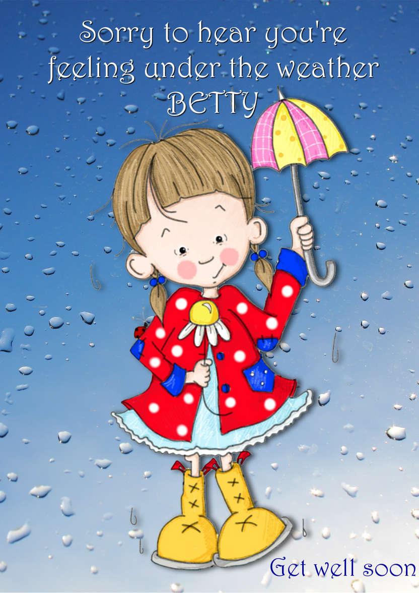 Under the Weather Get Well Soon Card - card made with Crafty Bob's Card Creator