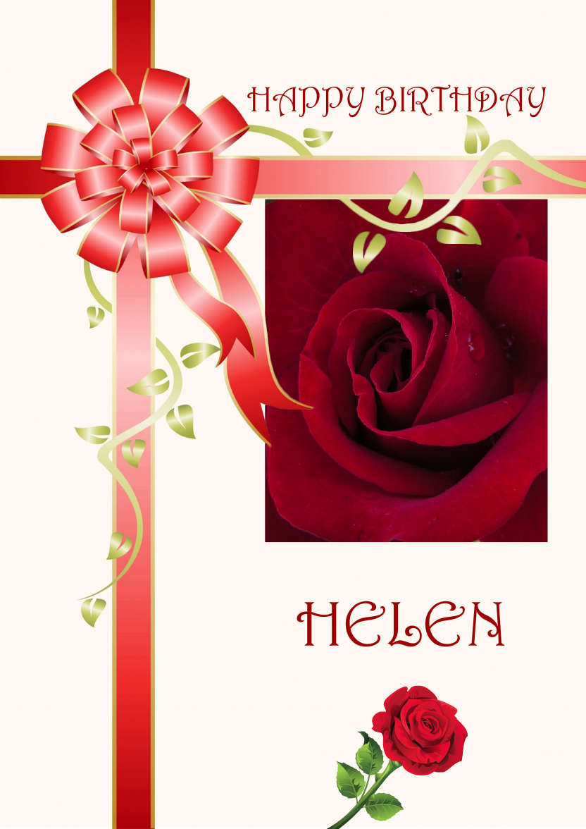 Bow and Vine Photo Card - card made with Crafty Bob's Card Creator