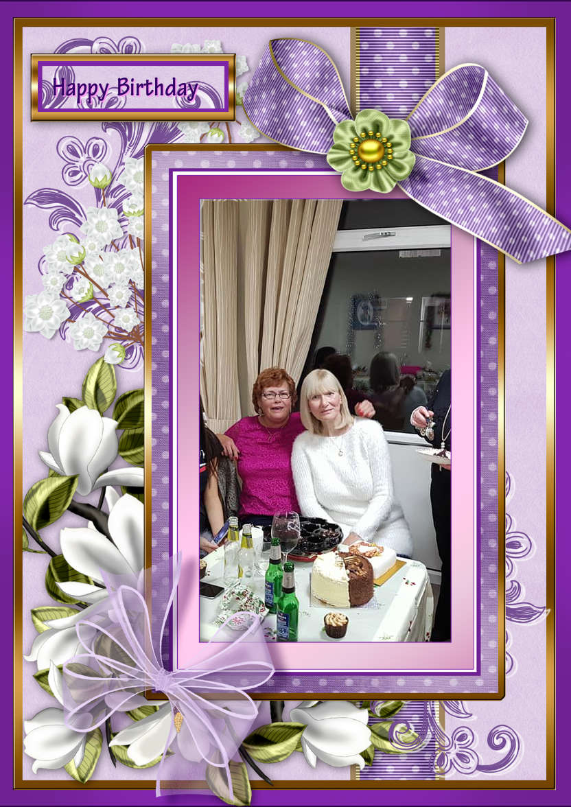 Pretty Floral Frame Topper - card made with Crafty Bob's Card Creator