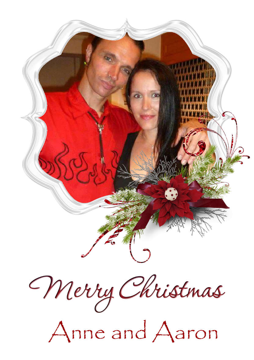 Frosted Poinsettia Frame - card made with Crafty Bob's Card Creator