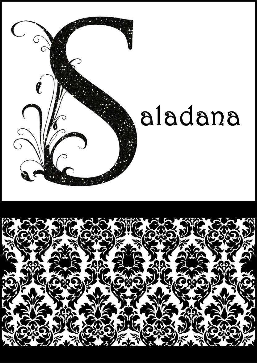Damask Monogram Letter S Card - card made with Crafty Bob's Card Creator