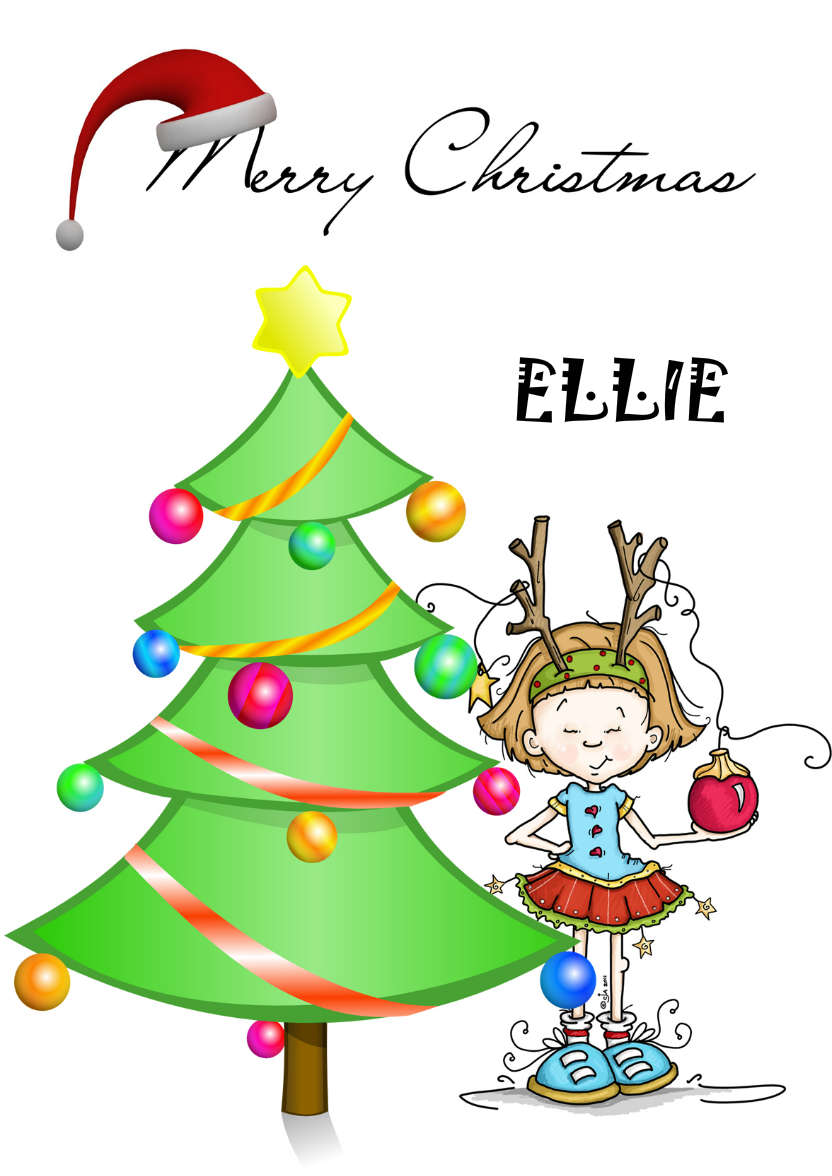 Decorating the Christmas Tree - card made with Crafty Bob's Card Creator