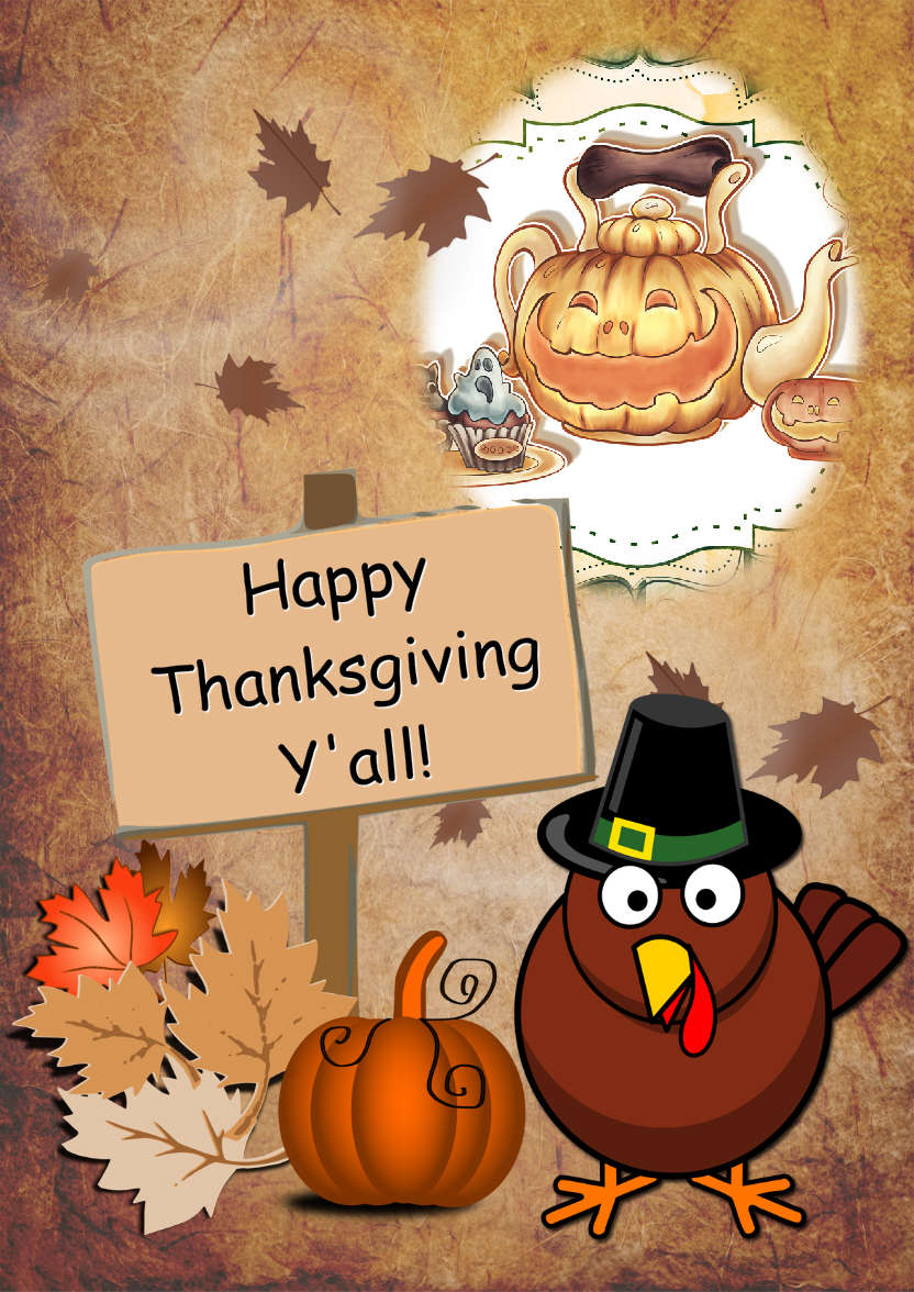 Thanksgiving Turkey Photo Card - card made with Crafty Bob's Card Creator