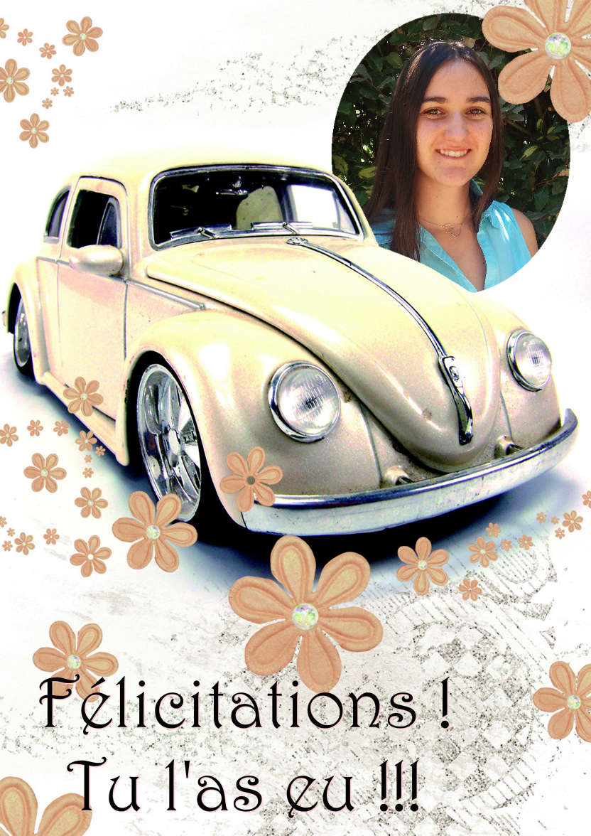 Congratulations Driving Test Female - card made with Crafty Bob's Card Creator