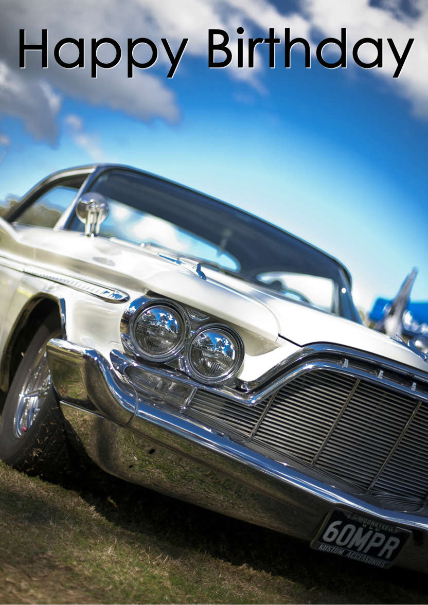 Classic Car Card - card made with Crafty Bob's Card Creator
