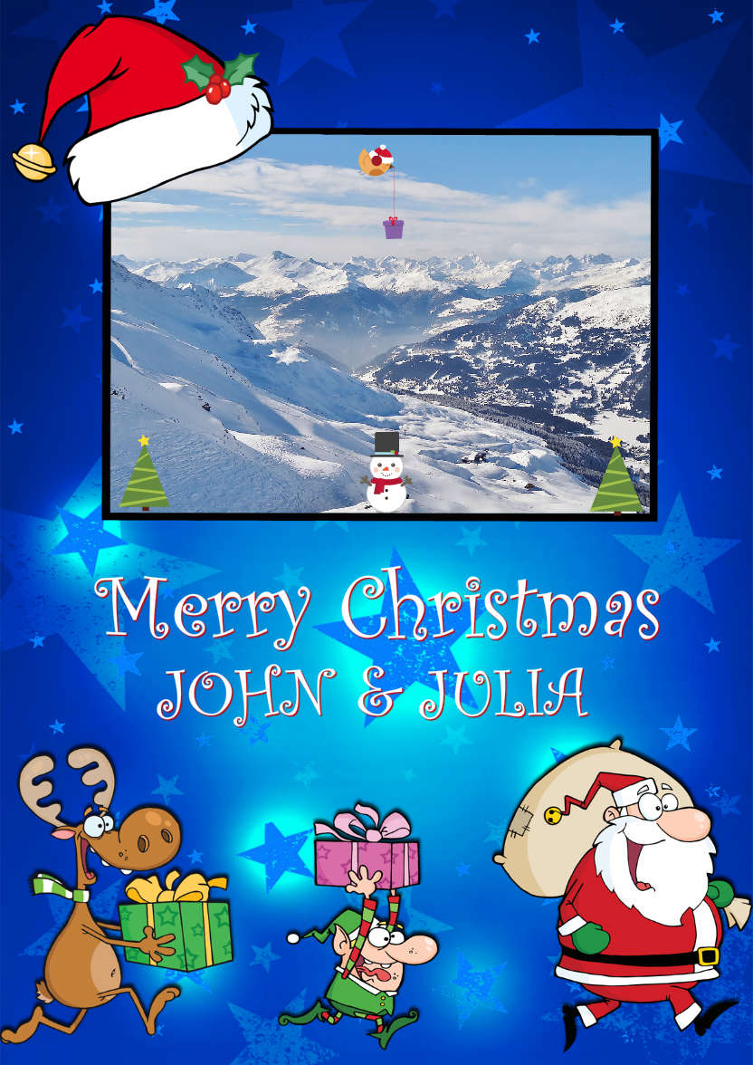 Santa and Friends Photo Card - card made with Crafty Bob's Card Creator
