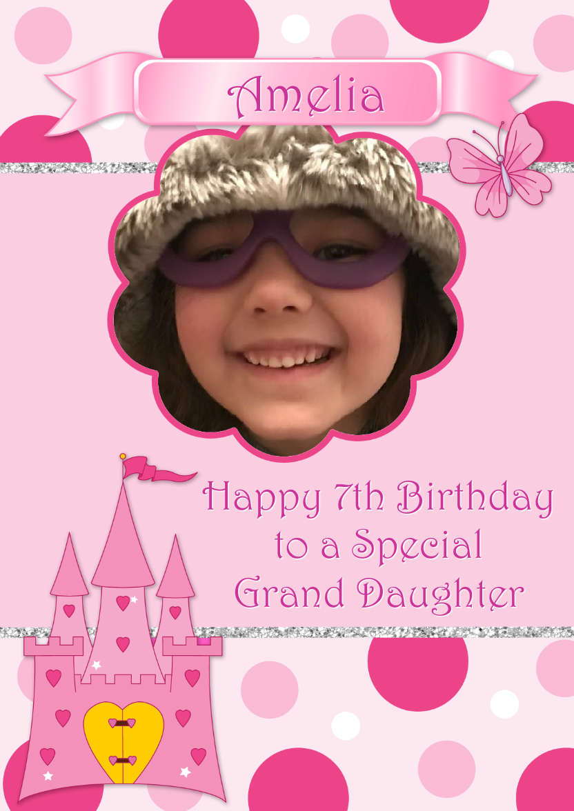 Pretty Princess Photo Card - card made with Crafty Bob's Card Creator