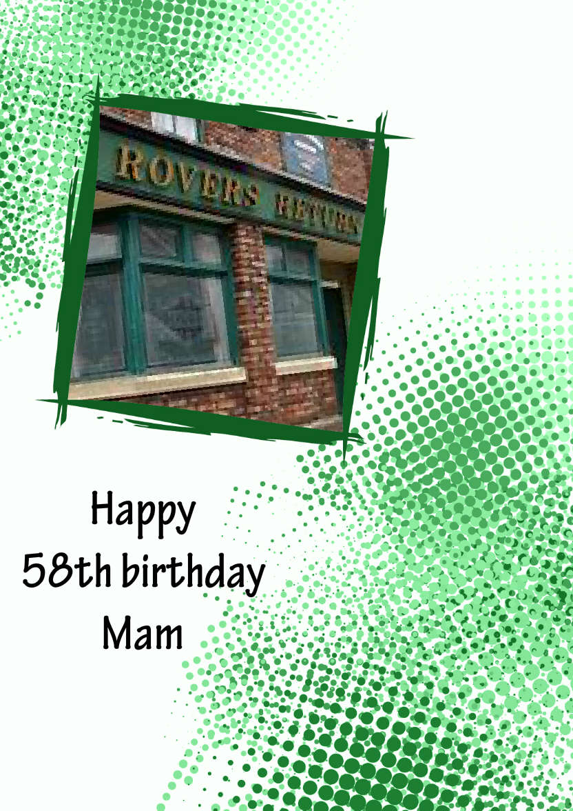Grunge Frame Aperture Card Green - card made with Crafty Bob's Card Creator