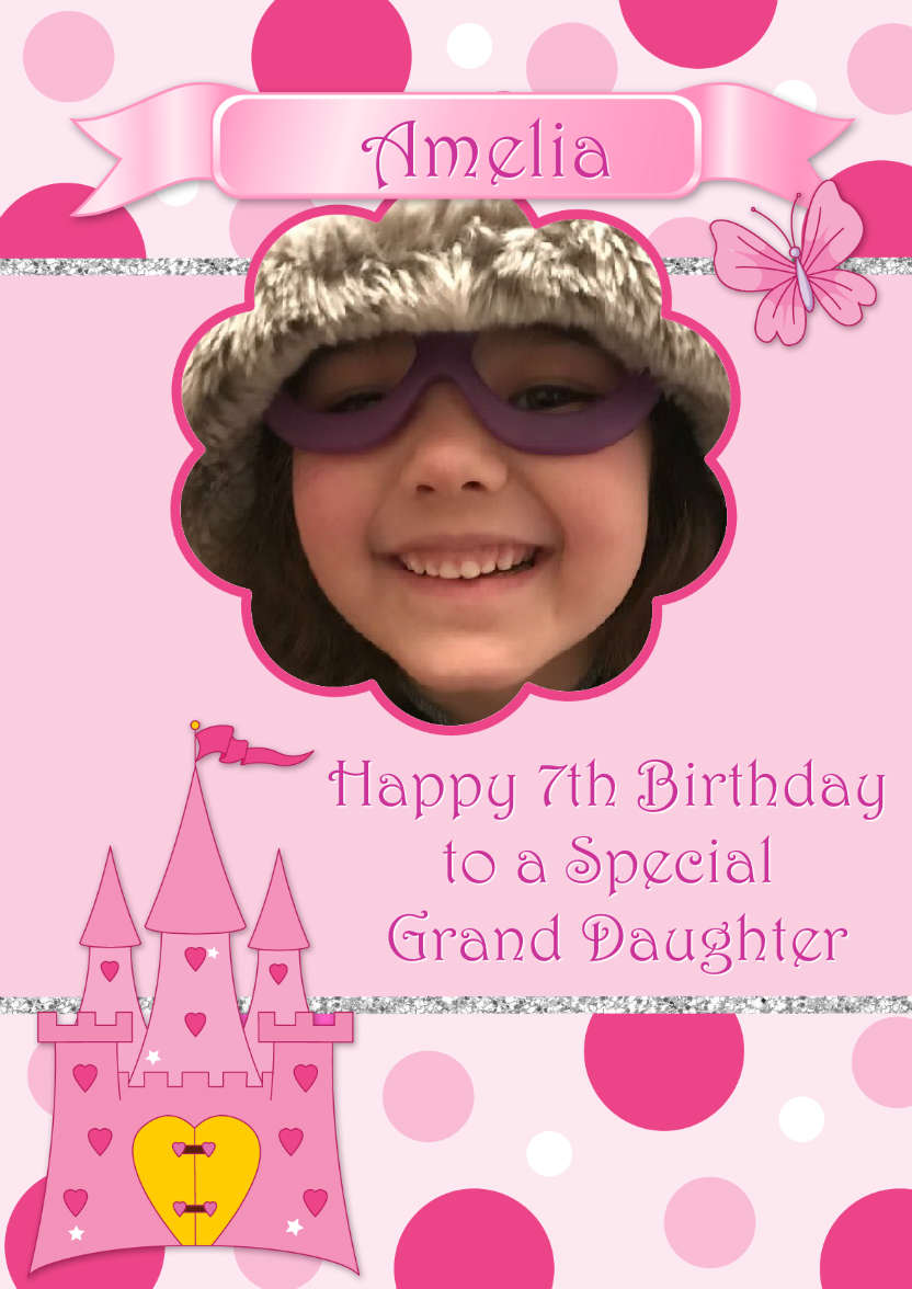 Pretty Princess Photo Card - card made with Crafty Bob's Card Creator