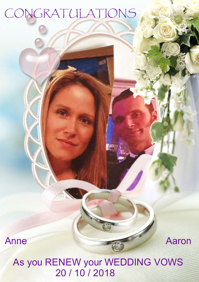 Wedding Day/anniversary Aperture Card - card made with Crafty Bob's Card Creator