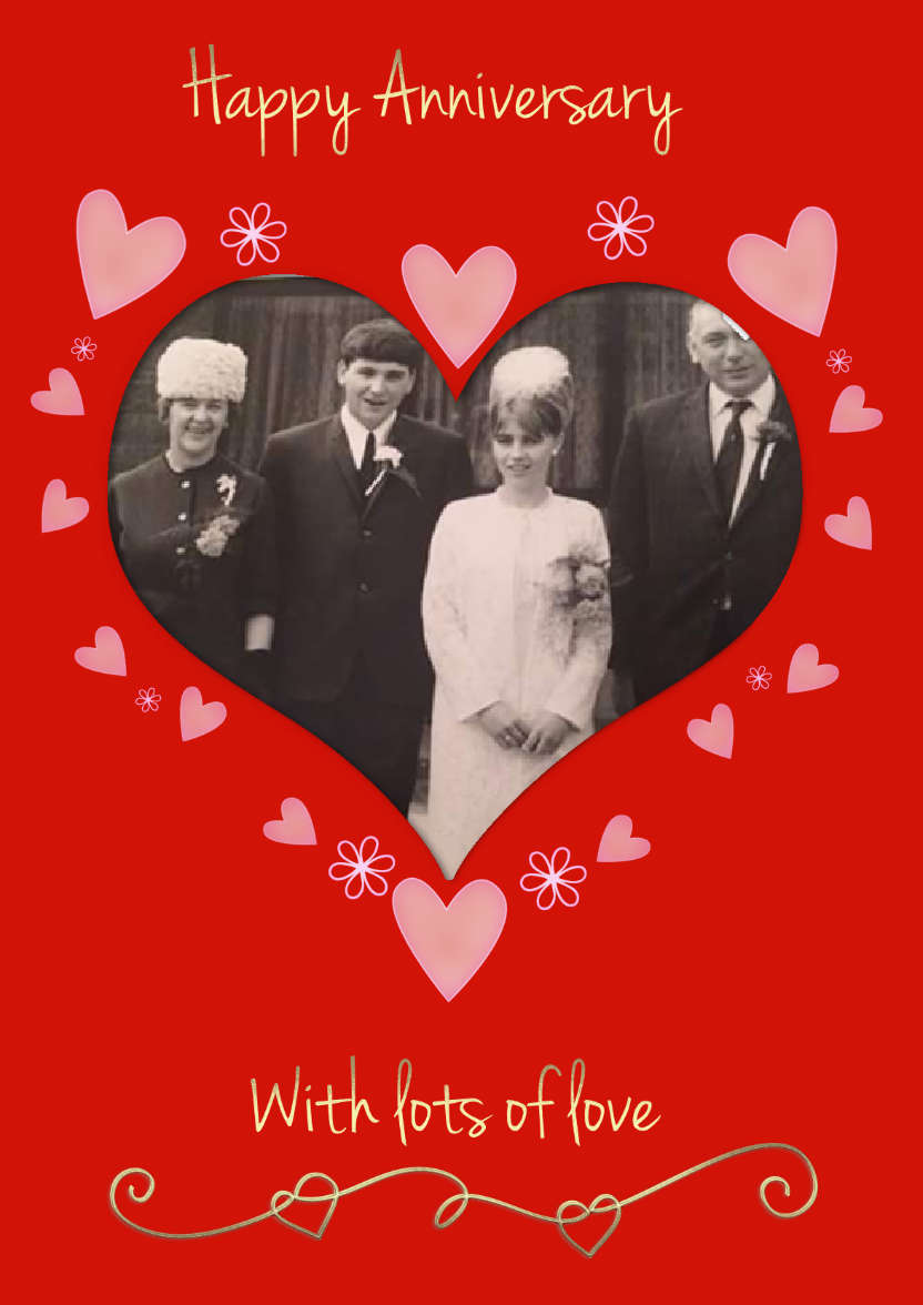 Anniversary Heart - card made with Crafty Bob's Card Creator
