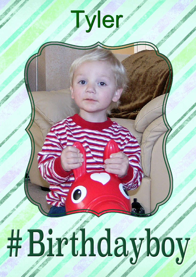 Hashtag Birthday Boy - card made with Crafty Bob's Card Creator