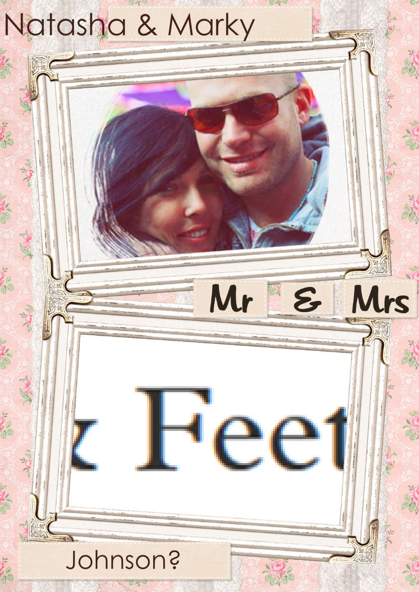 Shabby Chic Wedding Frames Photo Card - card made with Crafty Bob's Card Creator