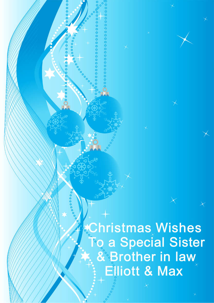 Christmas Ornamental Baubles Blue - card made with Crafty Bob's Card Creator