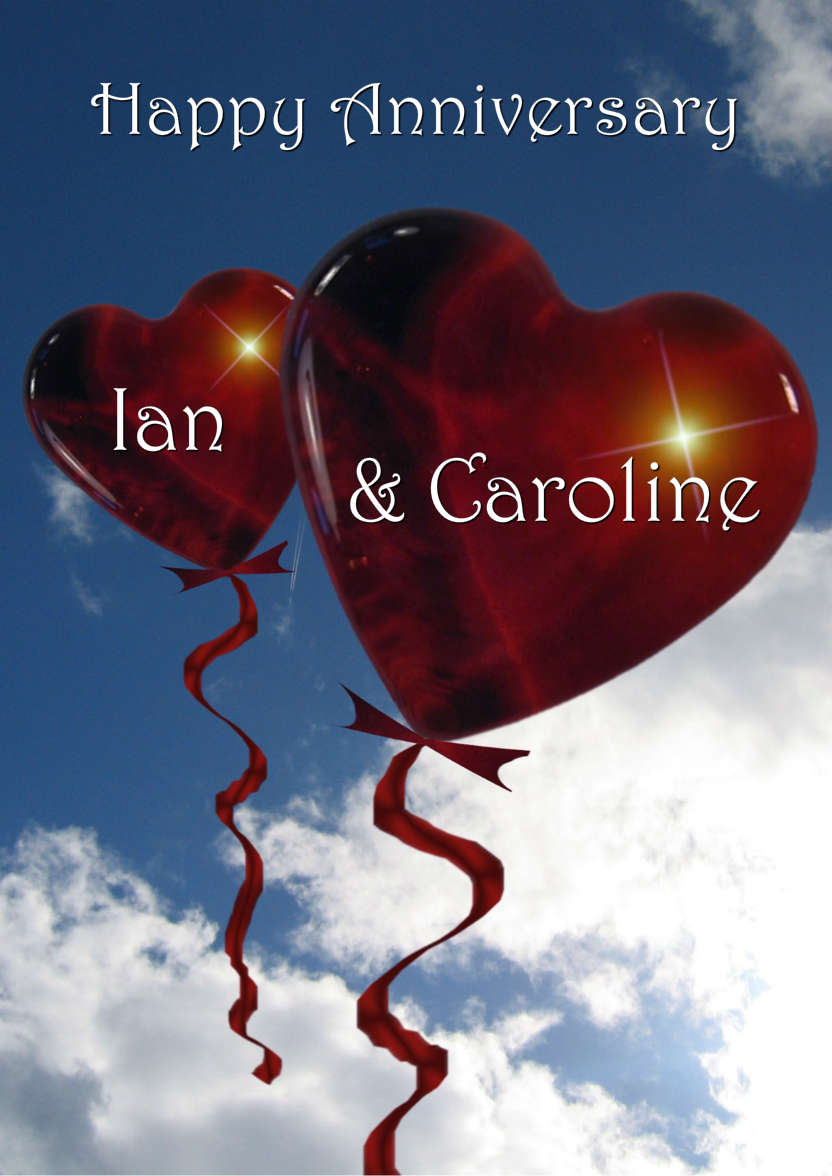 Love Balloons - card made with Crafty Bob's Card Creator