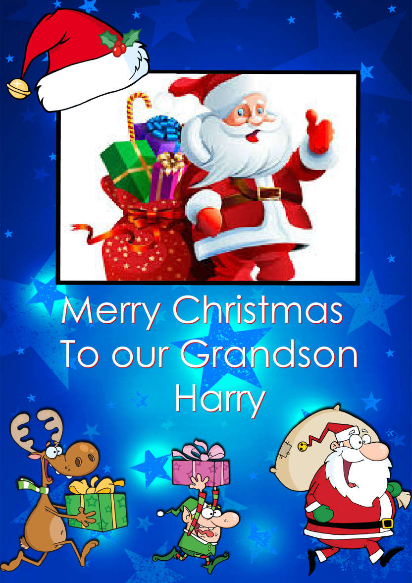 Santa and Friends Photo Card - card made with Crafty Bob's Card Creator