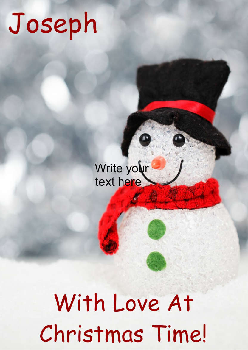 Cute Snowman - card made with Crafty Bob's Card Creator