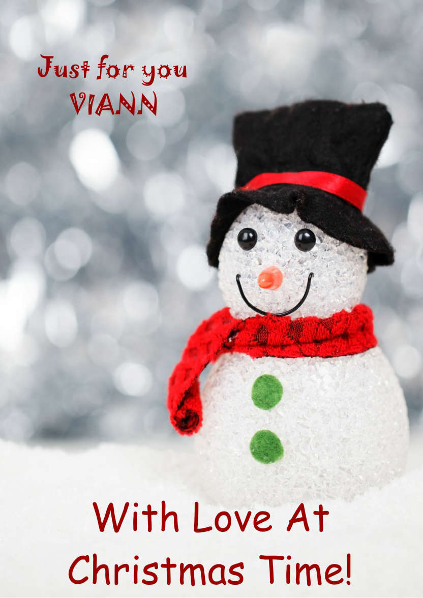 Cute Snowman - card made with Crafty Bob's Card Creator