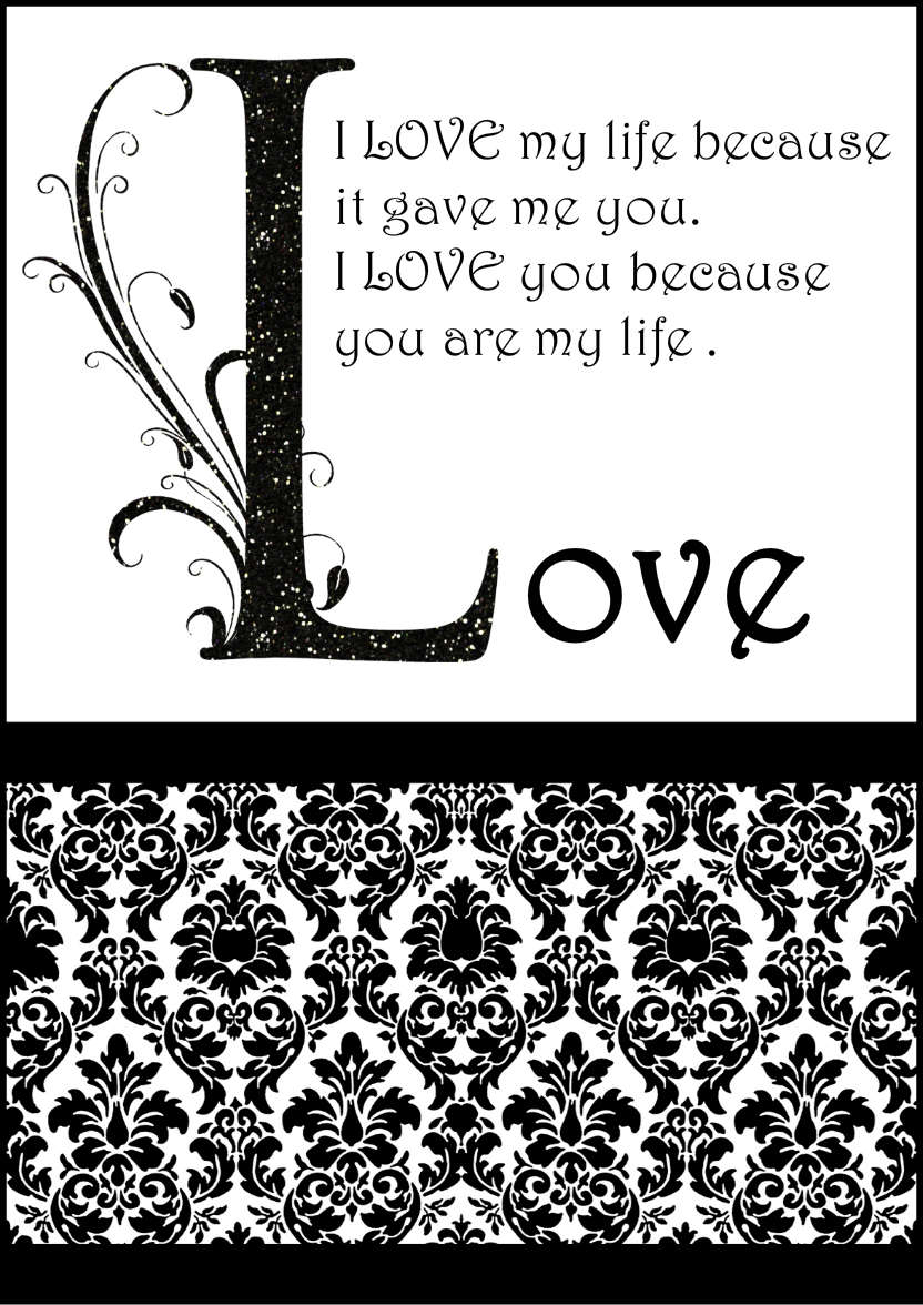 Damask Monogram Letter L Card - card made with Crafty Bob's Card Creator