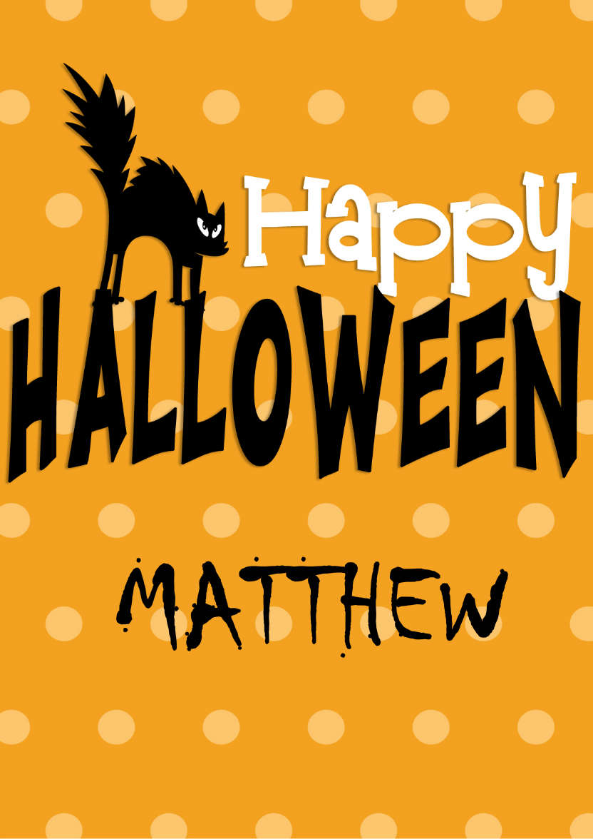 Halloween Word Art Card - card made with Crafty Bob's Card Creator