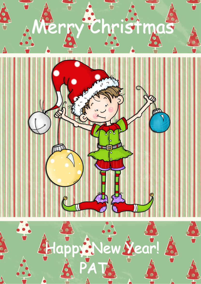 The Helpful Elf Christmas Card - card made with Crafty Bob's Card Creator