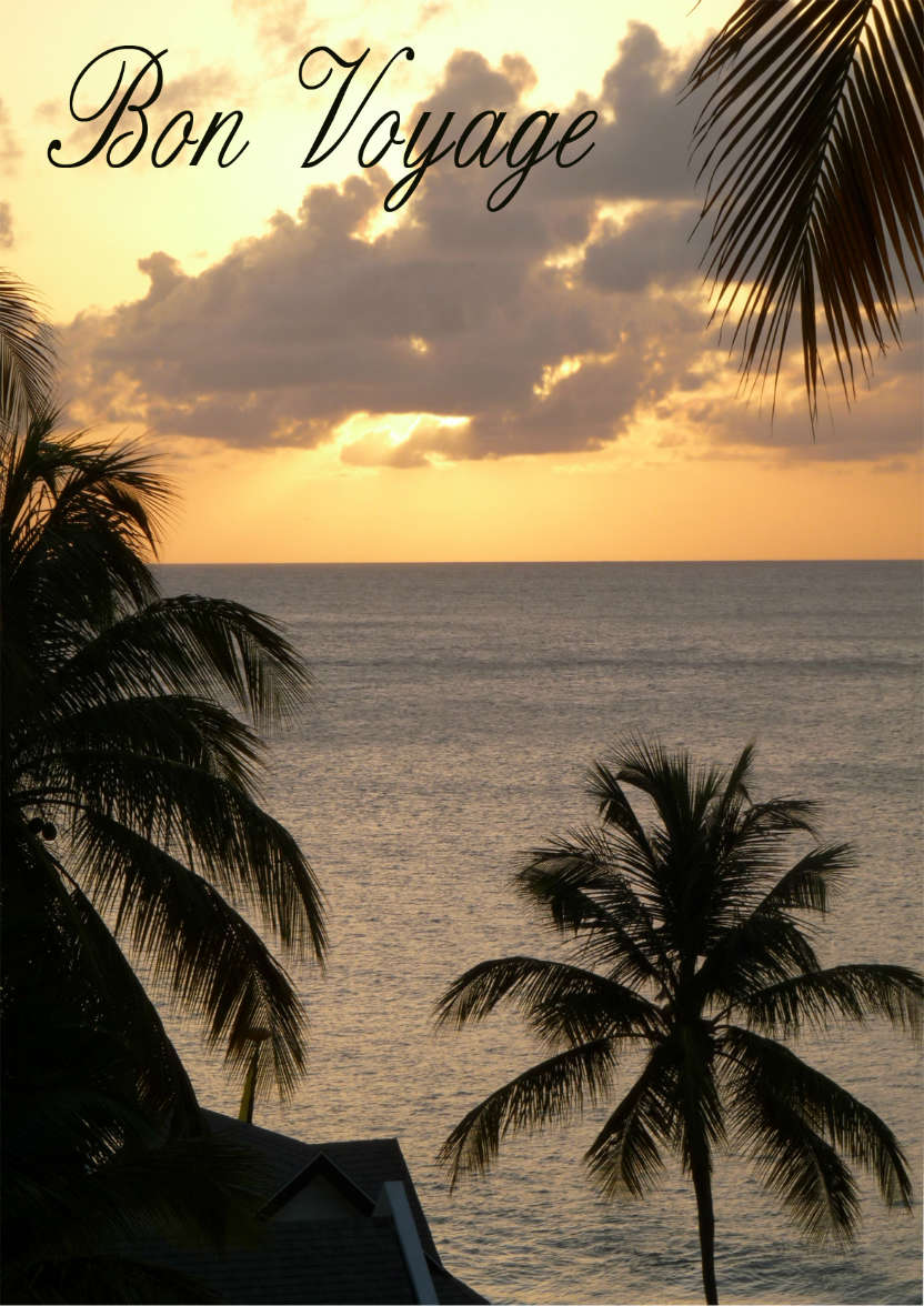 Bon Voyage Sunset - card made with Crafty Bob's Card Creator