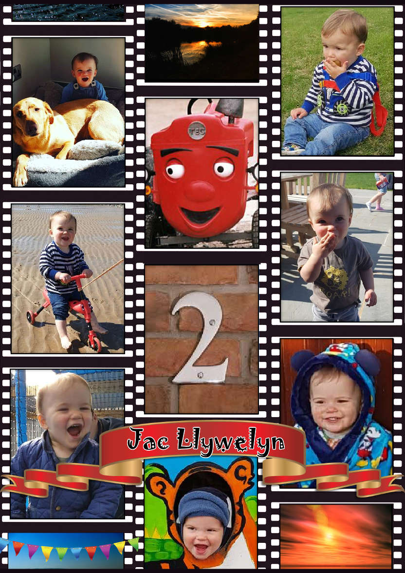 Film Strip Multi Photo Card - card made with Crafty Bob's Card Creator