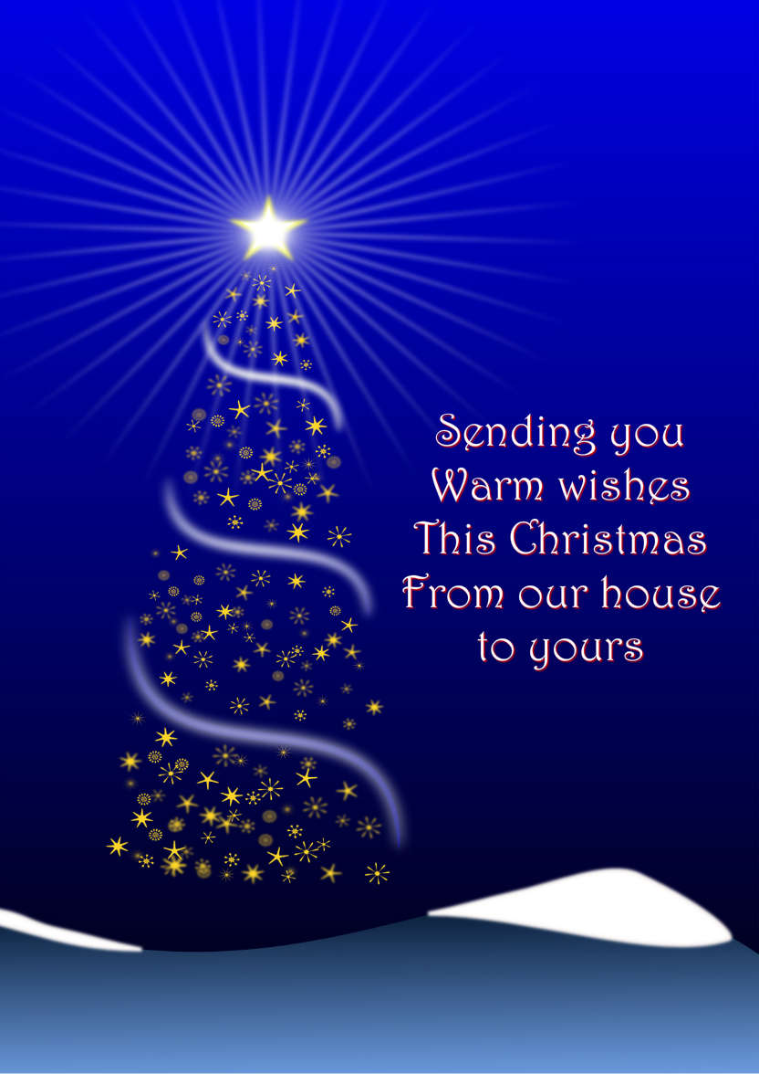 Christmas Tree Glow - card made with Crafty Bob's Card Creator