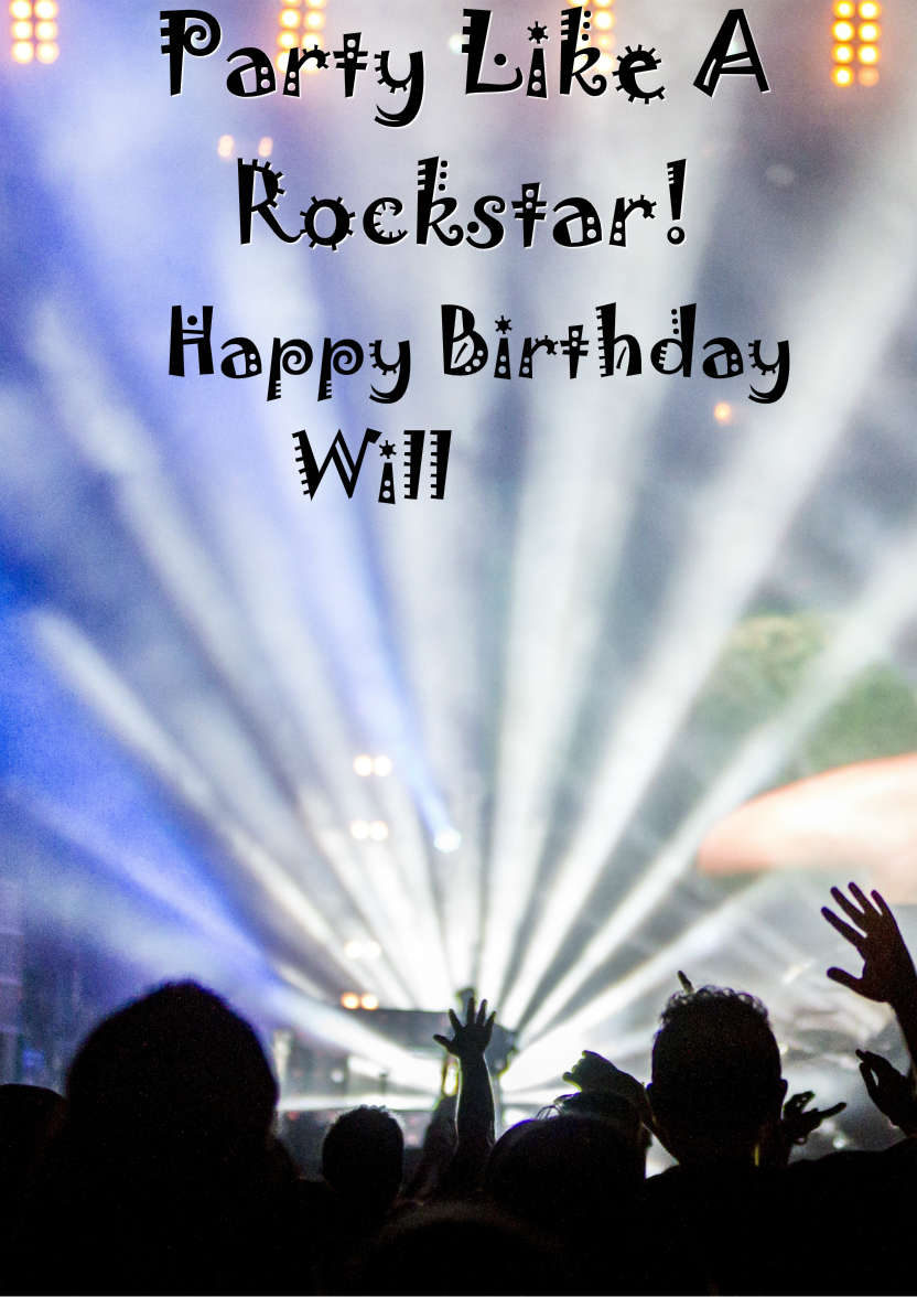 Rock Star Concert Card - card made with Crafty Bob's Card Creator