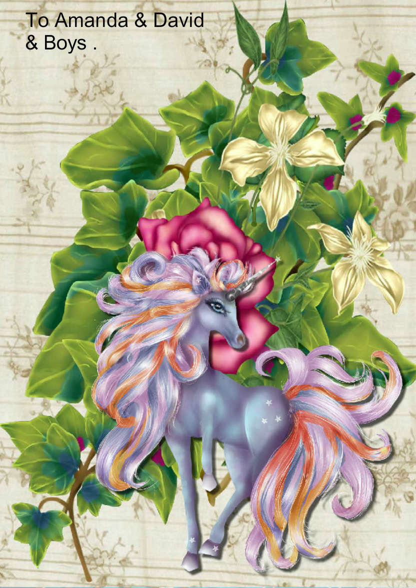Unicorn Love - card made with Crafty Bob's Card Creator