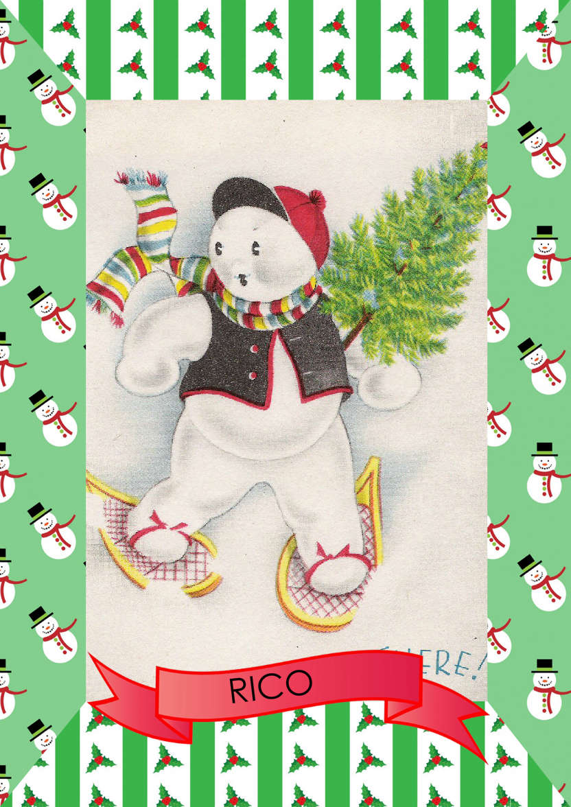 Snowman and Holly Frame Photo Card - card made with Crafty Bob's Card Creator