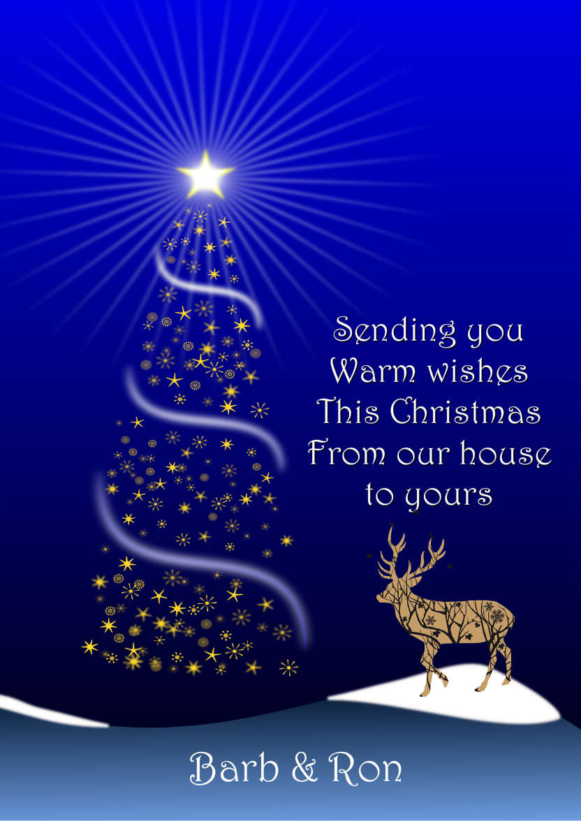 Christmas Tree Glow - card made with Crafty Bob's Card Creator