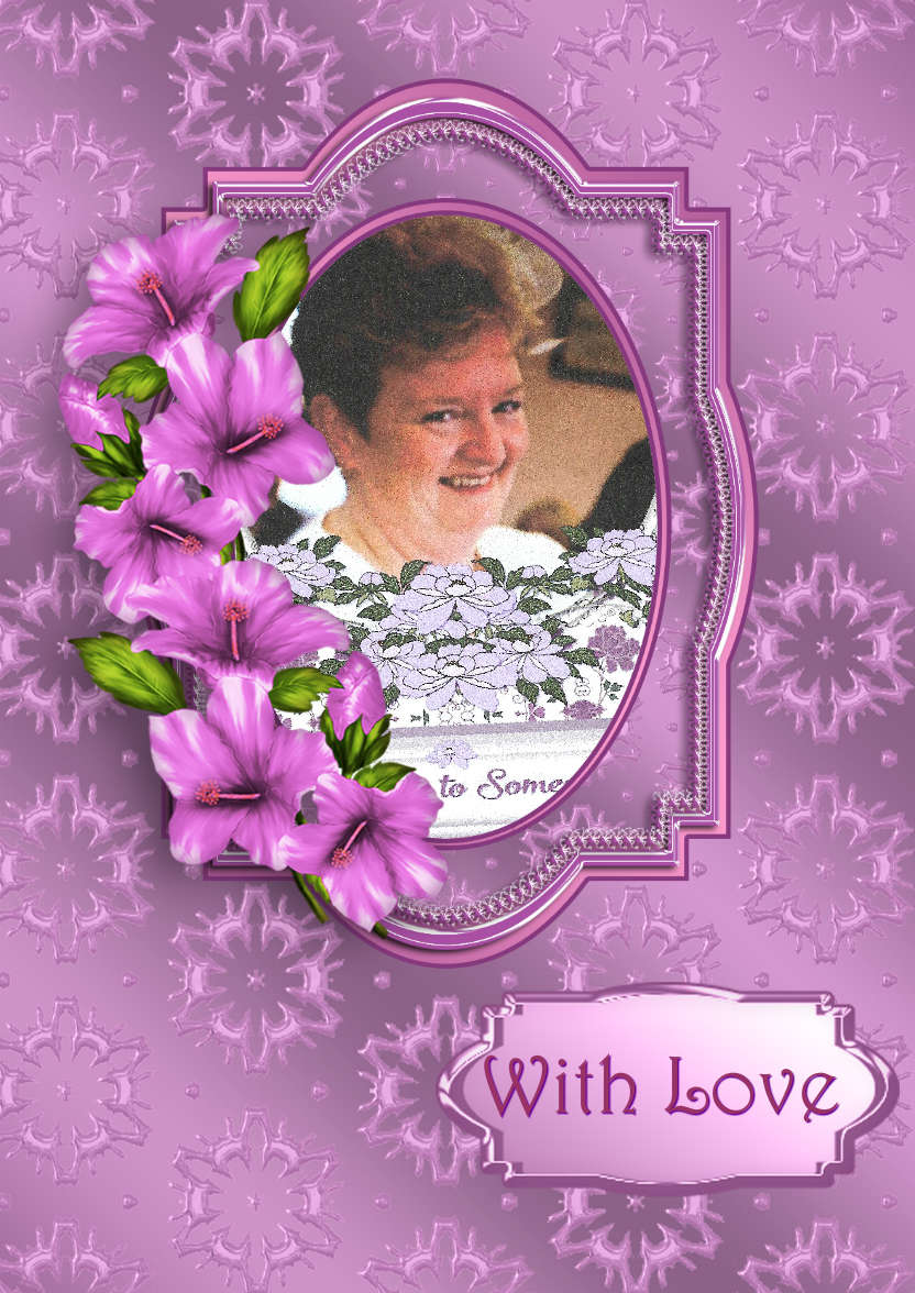 Pink Petunias - card made with Crafty Bob's Card Creator