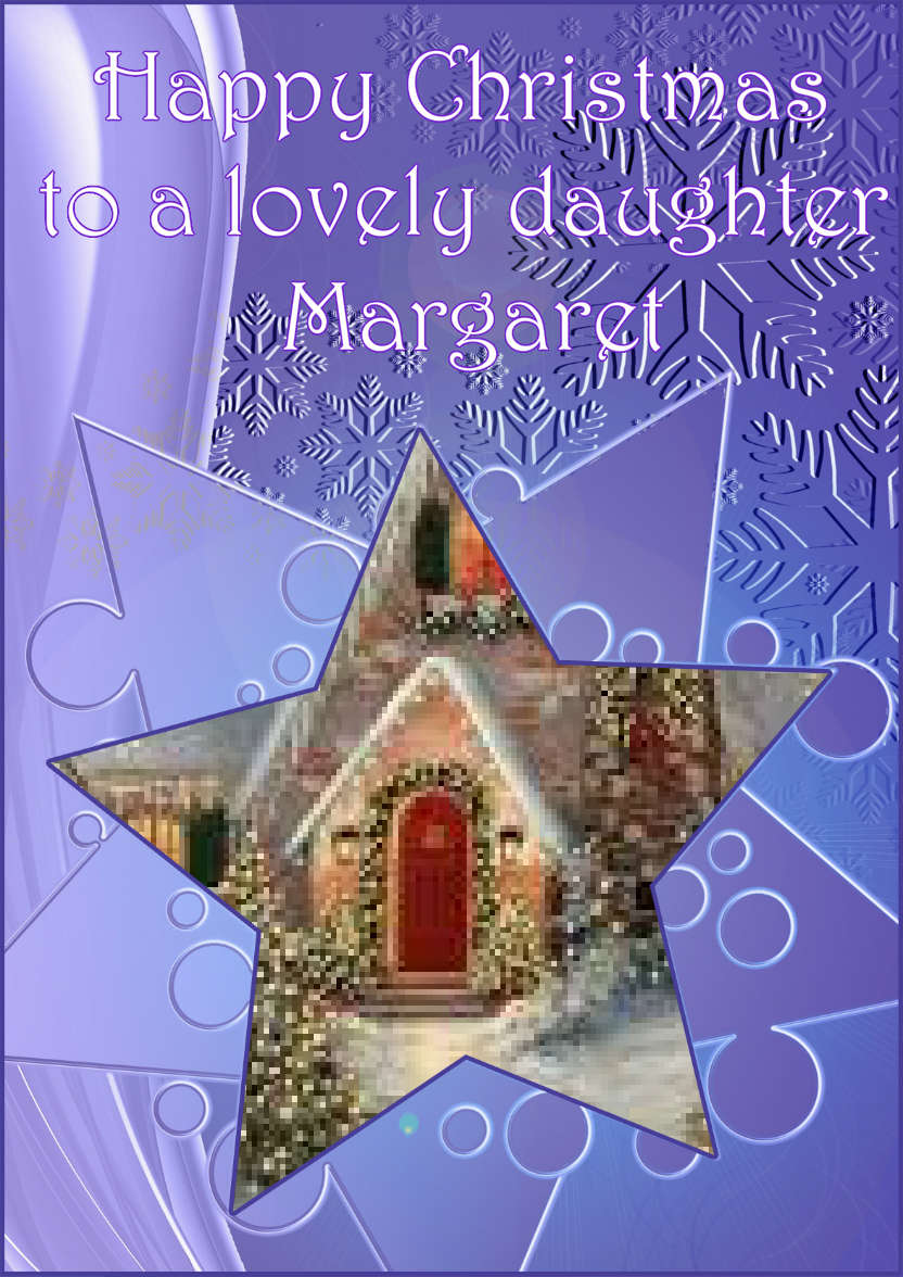 Christmas Star Photo Card - card made with Crafty Bob's Card Creator