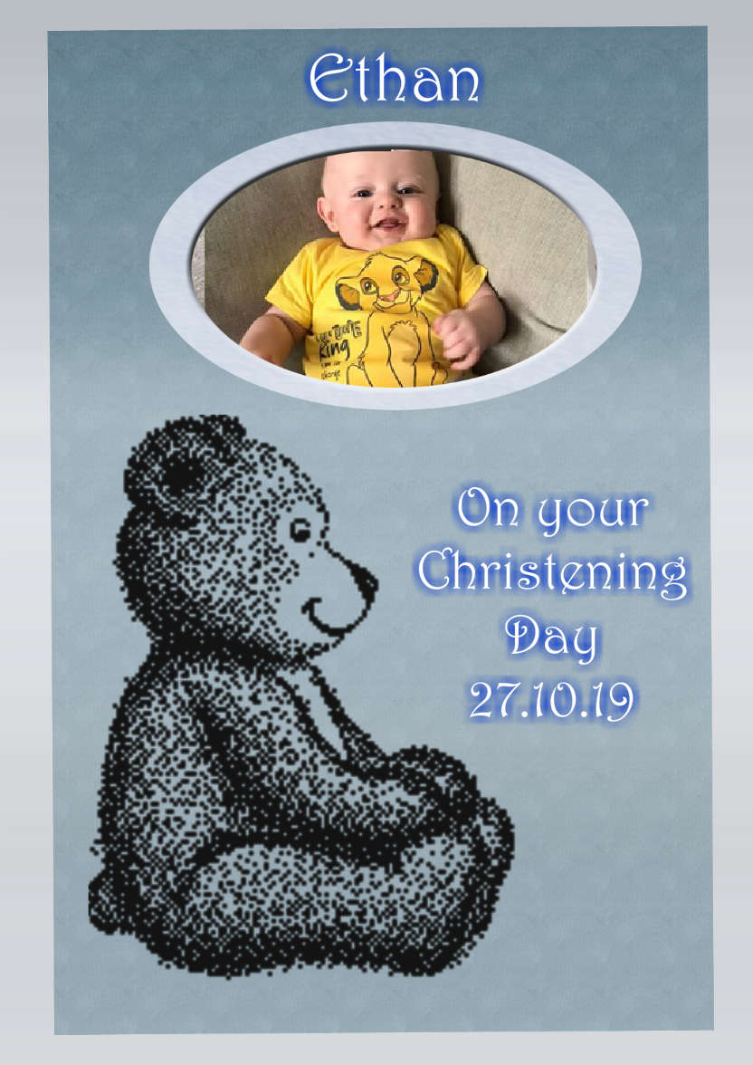 Vintage Bear for Lots of Occasions - card made with Crafty Bob's Card Creator