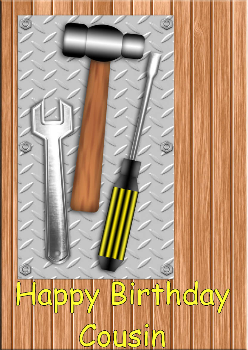 DIY Male Birthday Card - card made with Crafty Bob's Card Creator