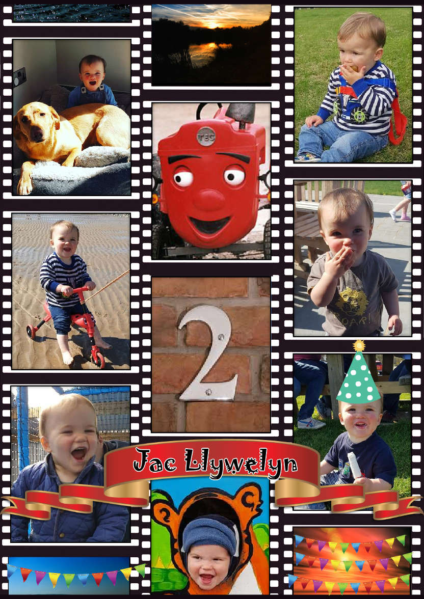 Film Strip Multi Photo Card - card made with Crafty Bob's Card Creator