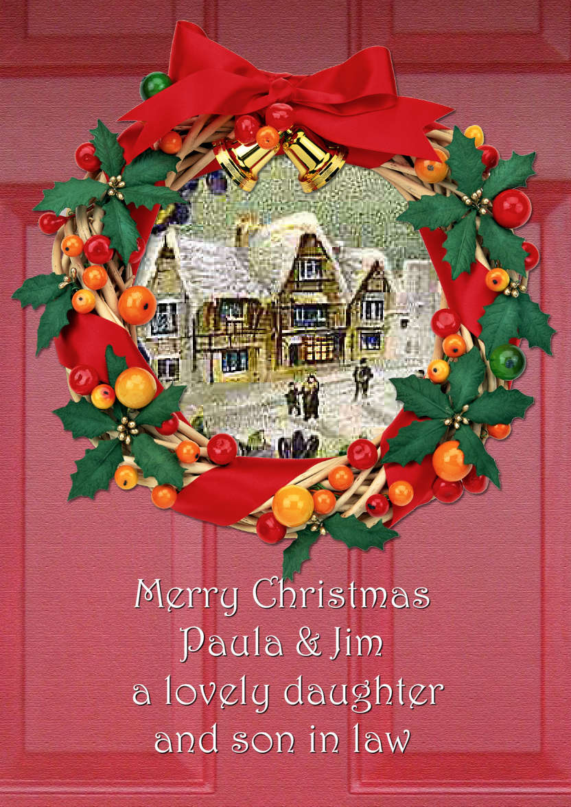 Christmas Door Photo Card - card made with Crafty Bob's Card Creator