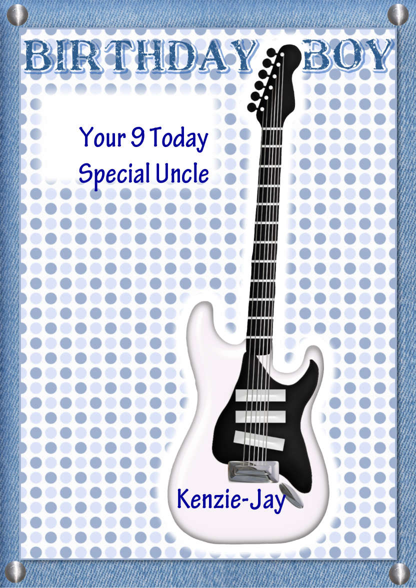 Guitar Fan - card made with Crafty Bob's Card Creator
