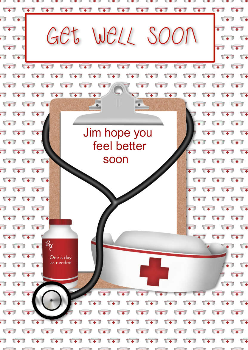 Get Well Soon - card made with Crafty Bob's Card Creator