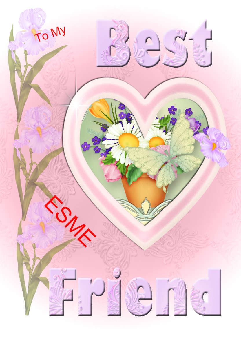 Best Friend - card made with Crafty Bob's Card Creator