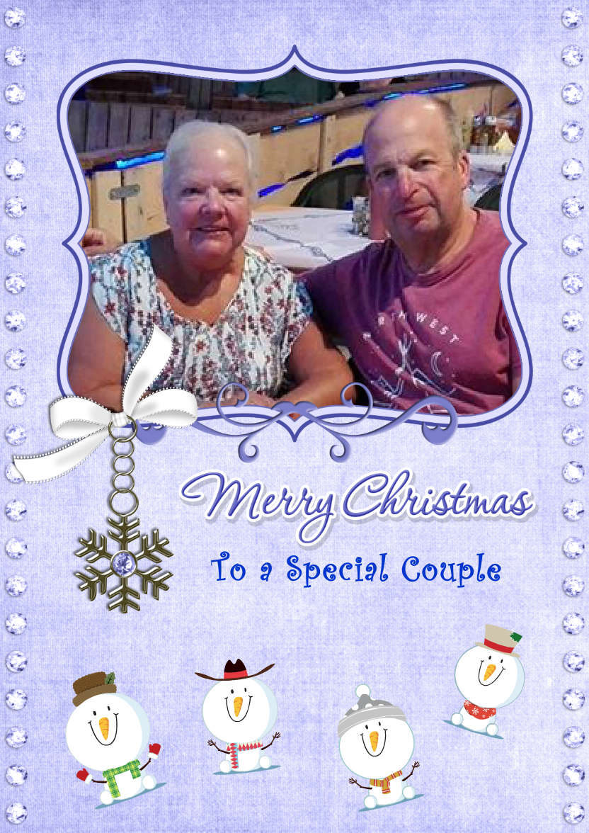 Christmas Bling Photo Card - card made with Crafty Bob's Card Creator