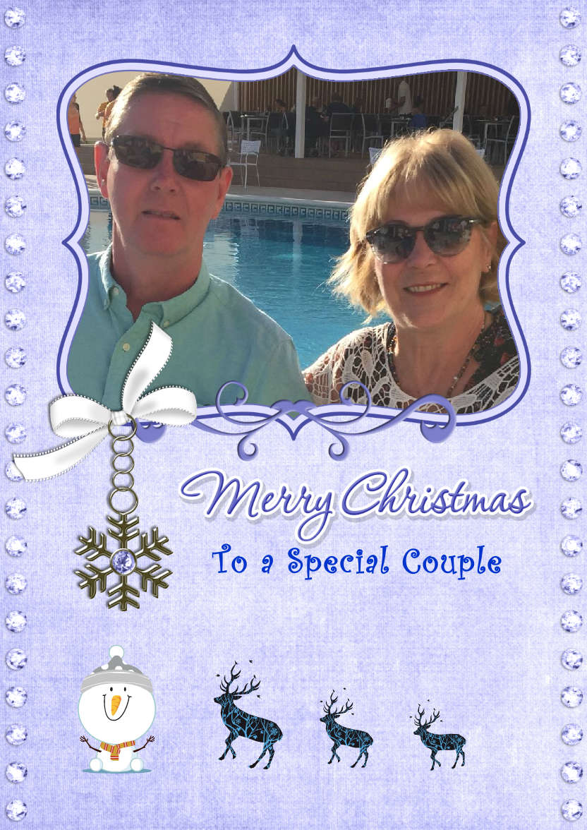 Christmas Bling Photo Card - card made with Crafty Bob's Card Creator